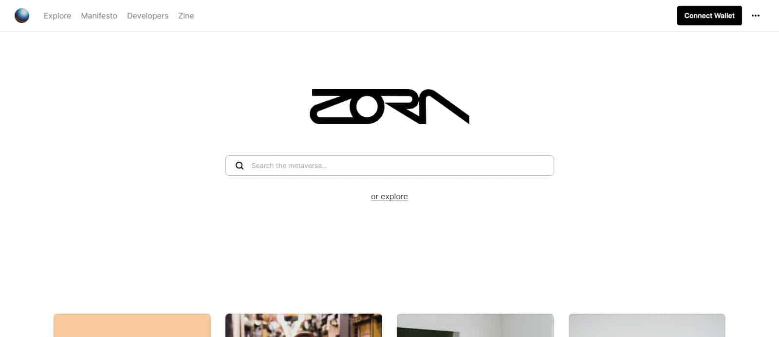 ZORA Airdrop Review: Connect your ETH wallet.