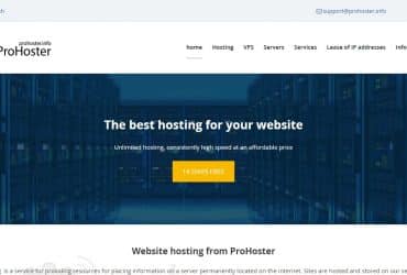 Prohoster Web Hosting Review : Read Complete Review