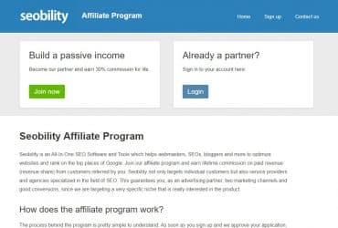 Seobility Affiliate Program Review: €0.5 per lead, 30% recurring commission