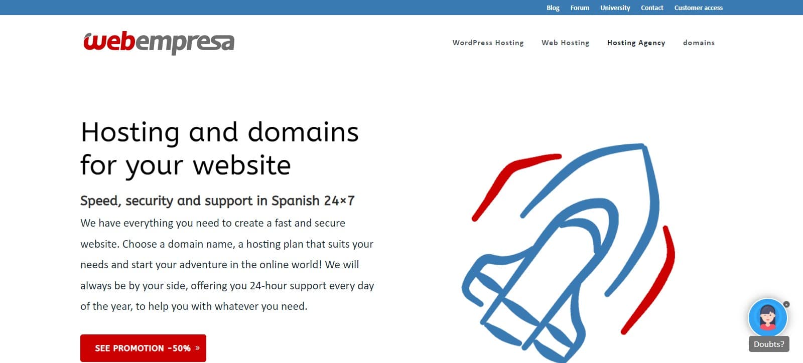 Webempresa Web Hosting Review : Security and Support in Spanish 24×7