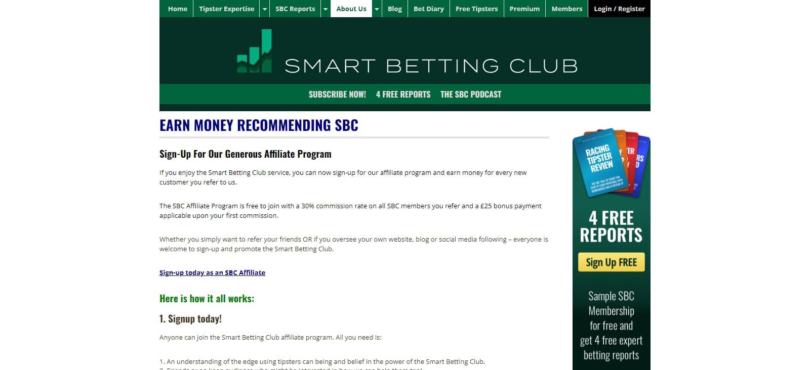 Smart Betting Club Affiliate Program Review: 30% Recurring Commission on All Sales