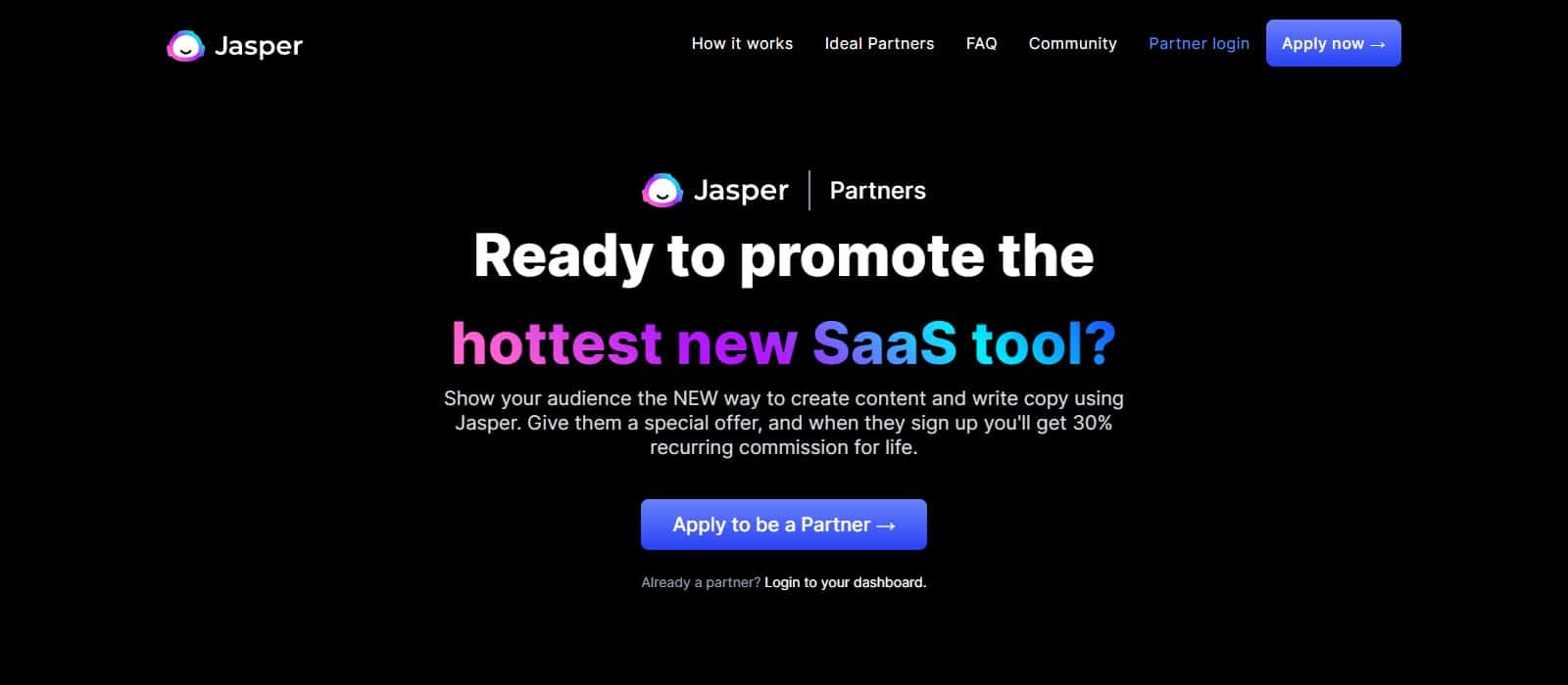 Jasper Affiliate Program Review: 30% Recurring Commission