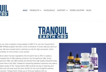 Tranquil Earth CBD Affiliate Program Review: Earn Up To 20% commission