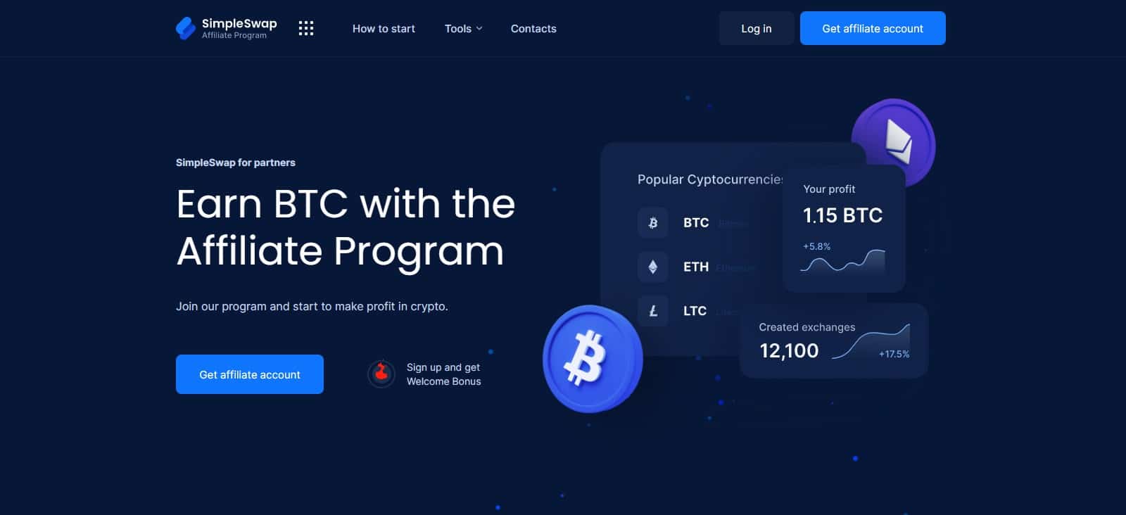 SimpleSwap Affiliate Program Review: Earn up to 2% for API