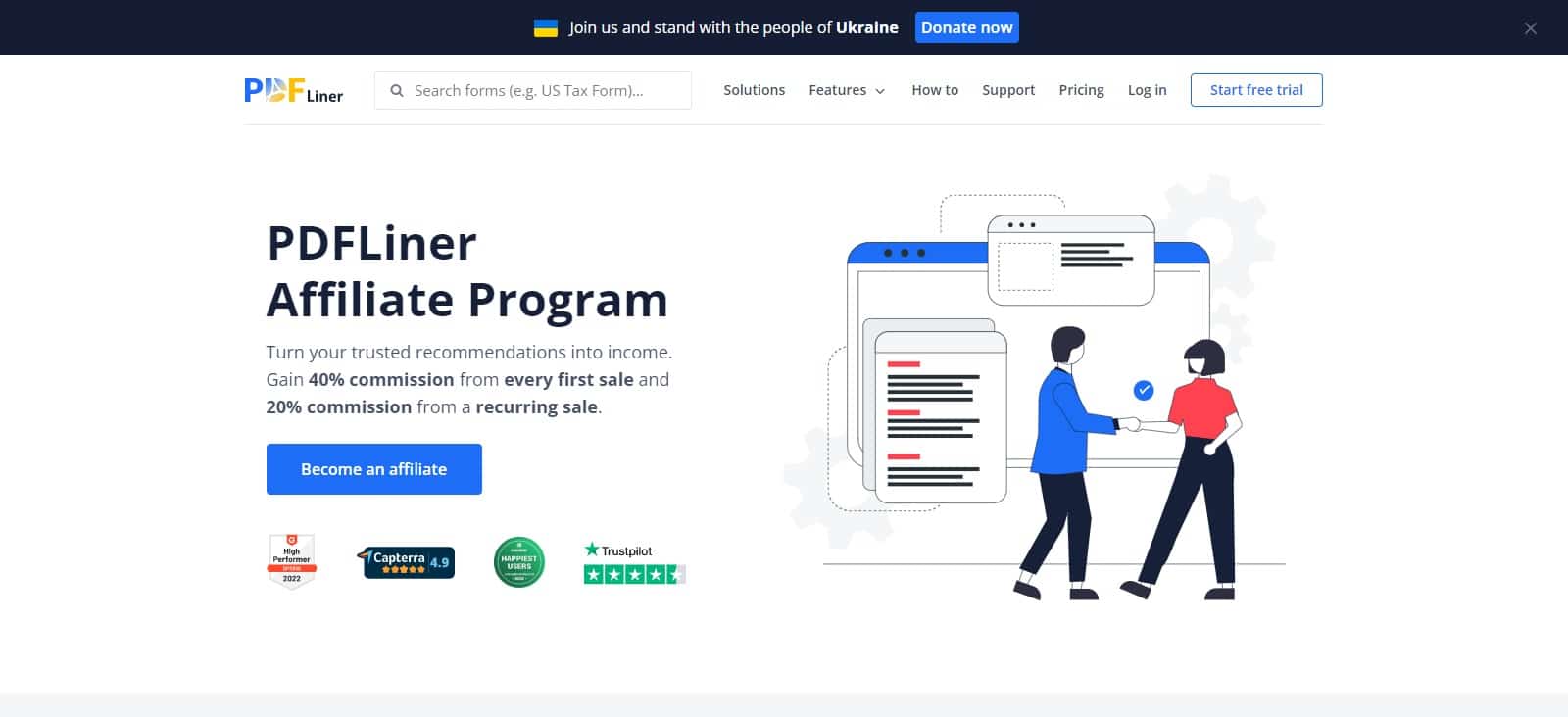 PDFLiner Affiliate Program Review: 40% Commission for First Sales