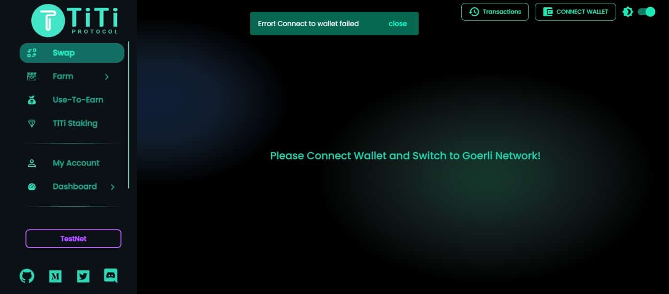 TiTi Protocol Airdrop Review : Some Swaps on the Platform