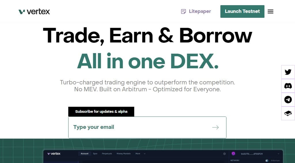 Vertex Airdrop Review : All in one DEX