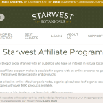 What is Starwest Botanicals Affiliate Program ?