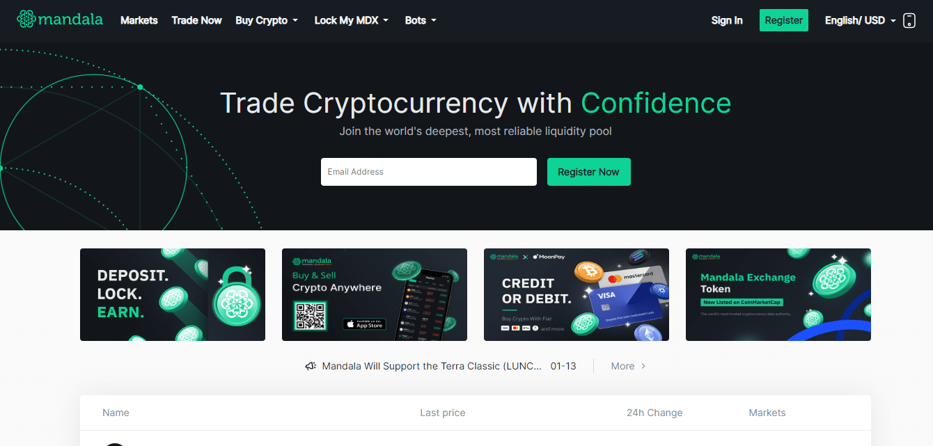 Mandala Exchange Cryptocurrency Exchange Review : Pros & Cons
