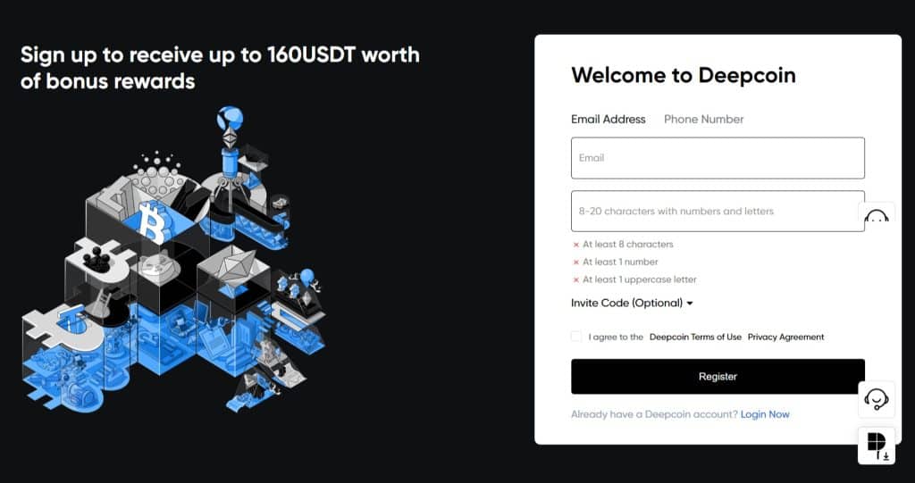How To Register At Deepcoin Exchange ?