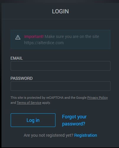 How To Register At Alterdice Exchange?