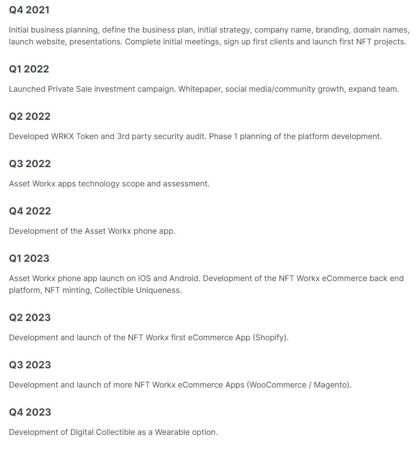 NFT Workx Airdrop Roadmap