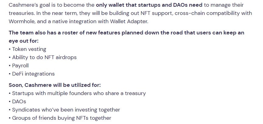 Cashmere Airdrop Roadmap