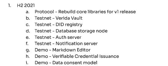 Verida Airdrop Roadmap