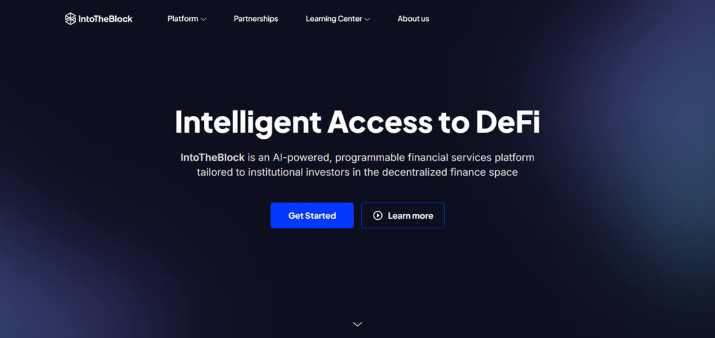 IntoTheBlock Crypto Analytics Dashboards