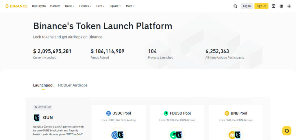 Binance Launchpad Crypto Launchpad For New Tokens