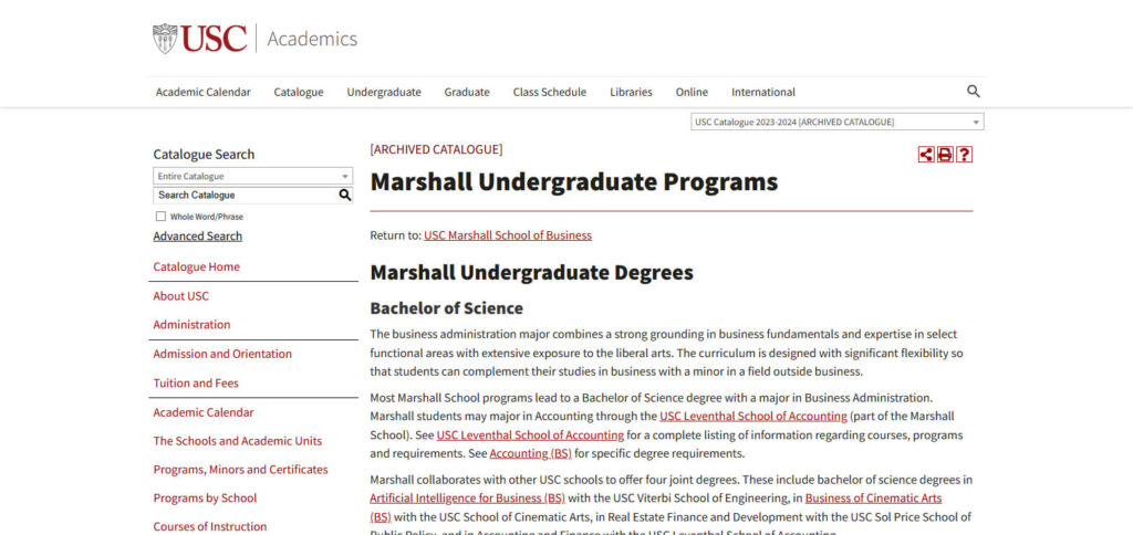 University of Southern California (Marshall) (tie)