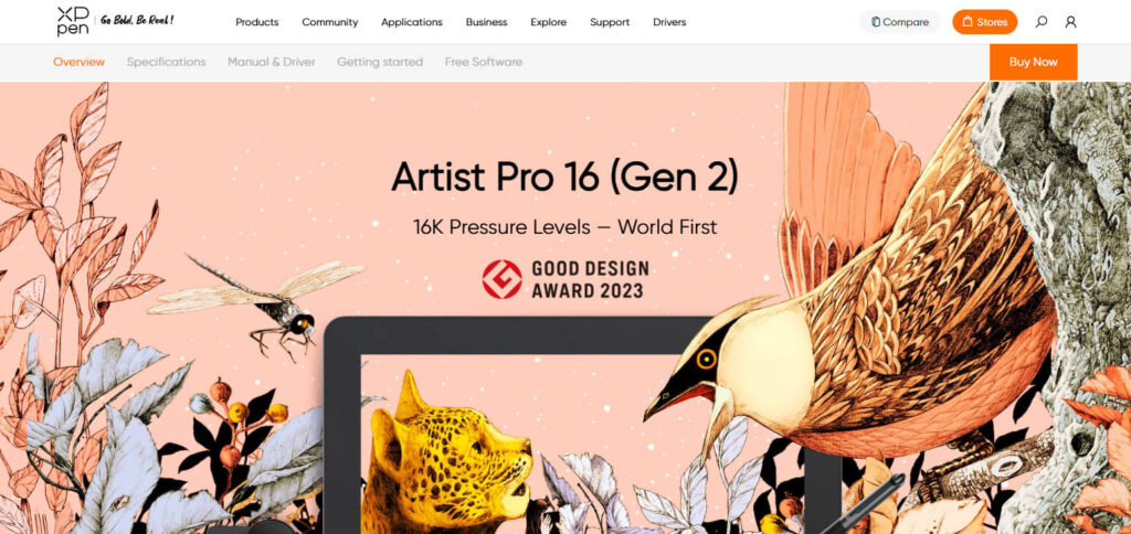 XPPen Artist Pro 16 (Gen 2) Tablets For Creatives