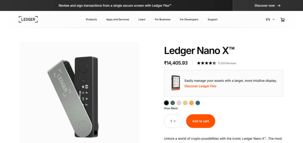 Ledger Nano X Blockchain wallet