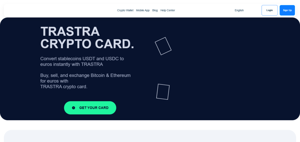 TRASTRA Visa Debit Card Crypto Debit Cards For Global Use