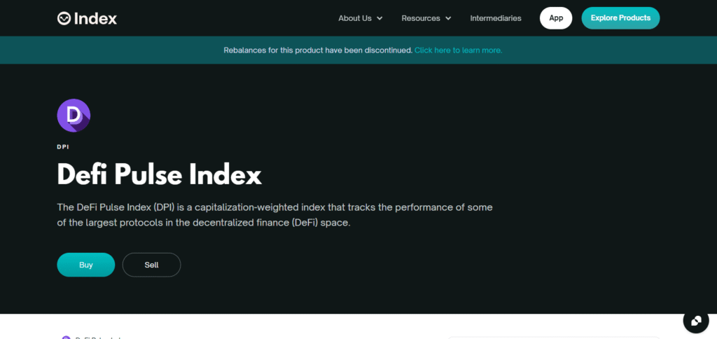 DeFi Pulse Index (DPI)