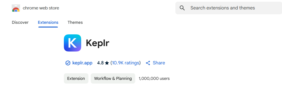 Keplr Wallet Extension
