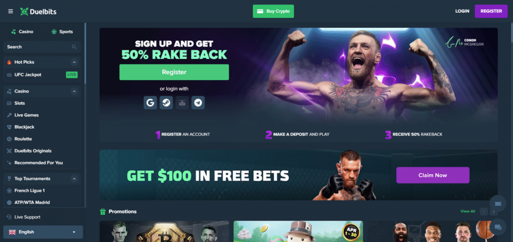 Duelbits Crypto Sports Betting Odds Aggregator