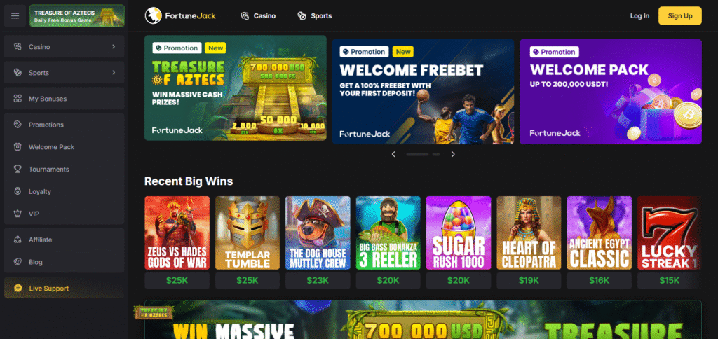 FortuneJack Crypto Sports Betting Odds Aggregator