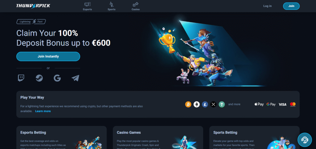 Thunderpick Defi Sports Betting Platforms