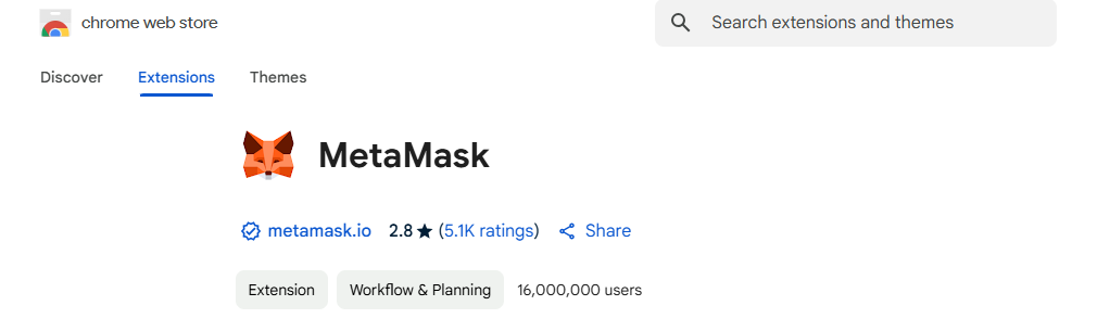 MetaMask Wallet Extension