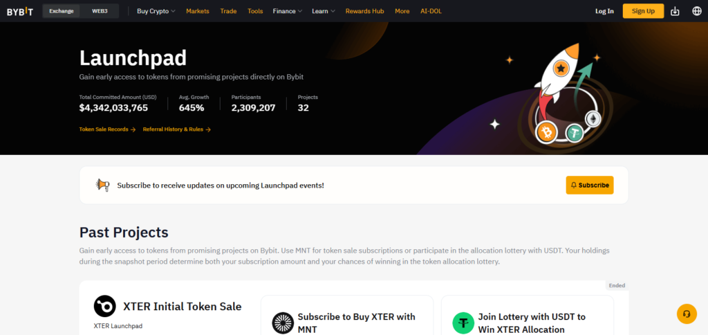 ByBit Launchpad Crypto Launchpad For New Tokens