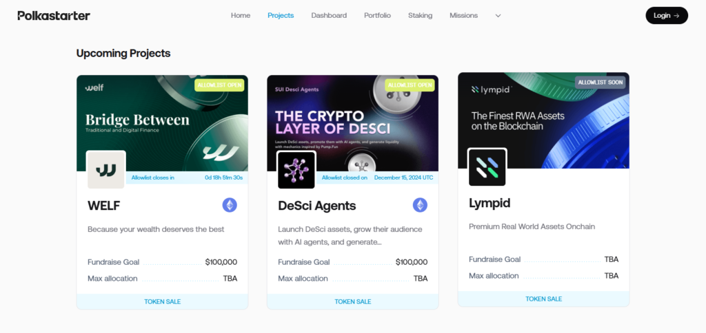 Polkastarter Crypto Launchpad For New Tokens