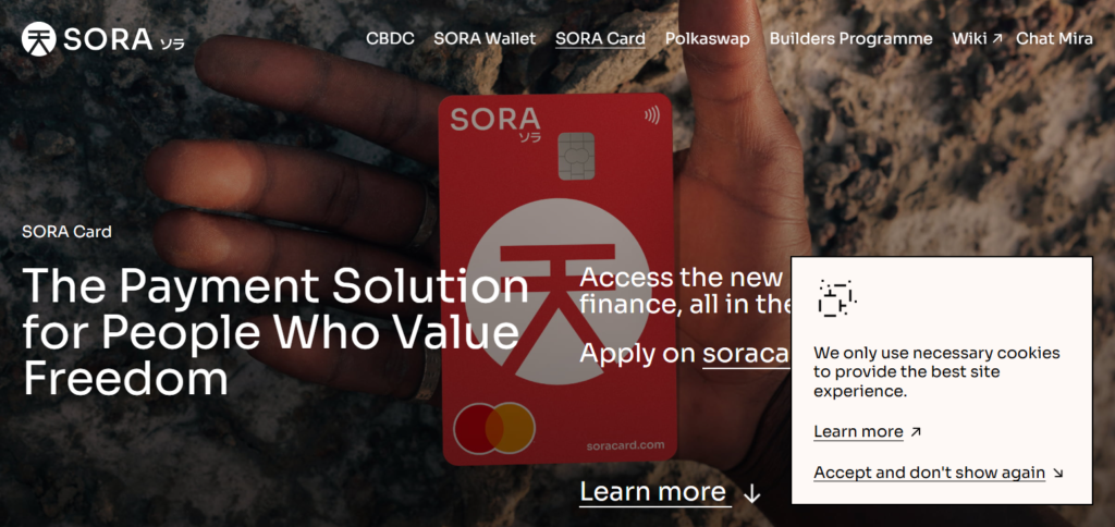 SORA Card Crypto Debit Cards For Global Use