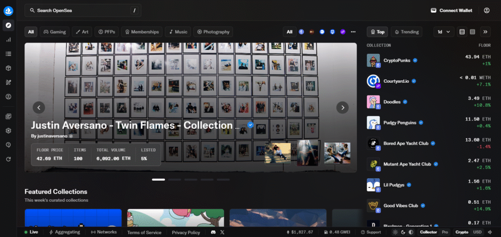 OpenSea Pro NFT Aggregator On Ethereum