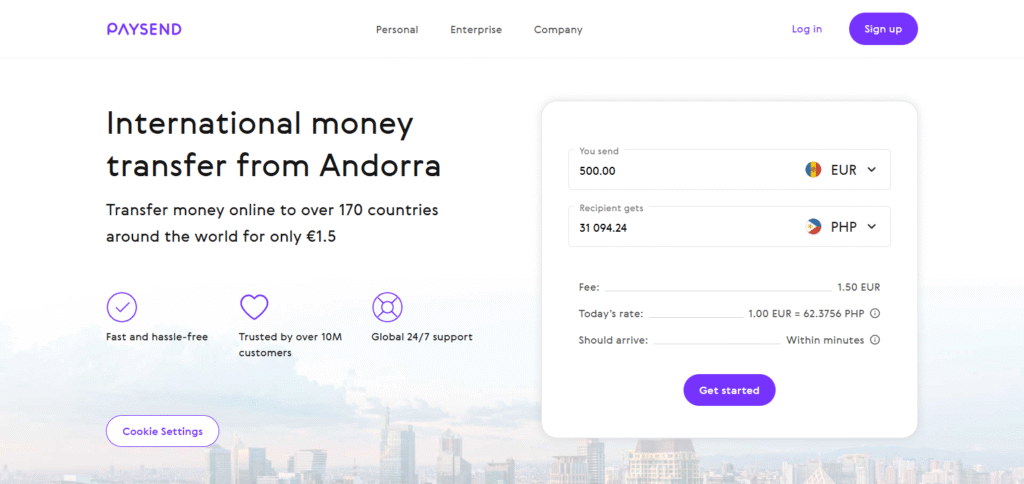 Paysend money exchange apps