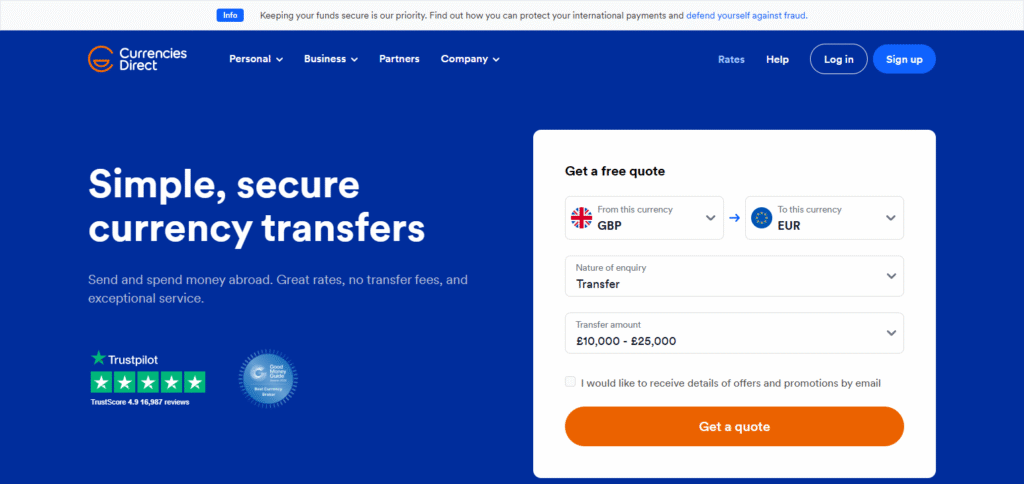 Currencies Direct Money Exchange Service Online