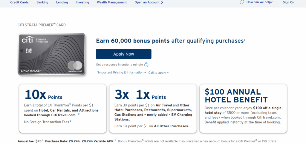 Citi Strata Premier℠ Card