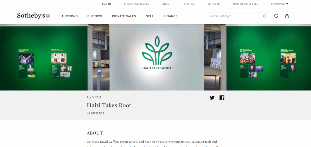 Hope for Haiti x Sotheby’s