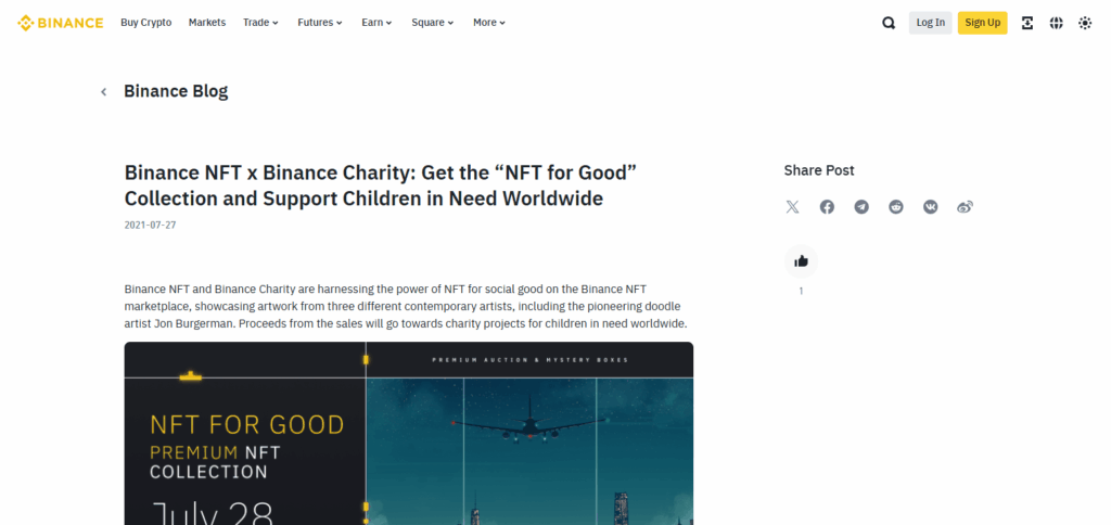 Binance NFT Charity Auctions