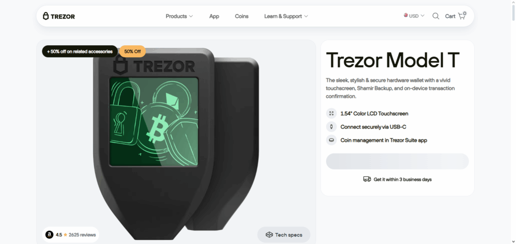 Trezor Model T 
