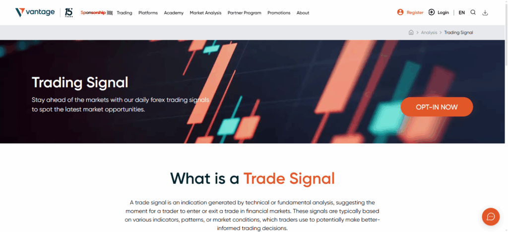 Vantage Markets Signals