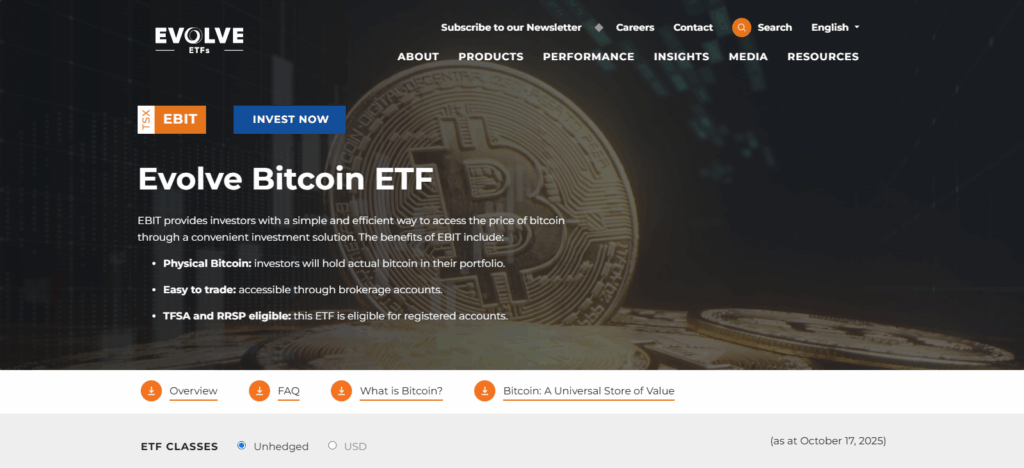 Evolve Bitcoin ETF