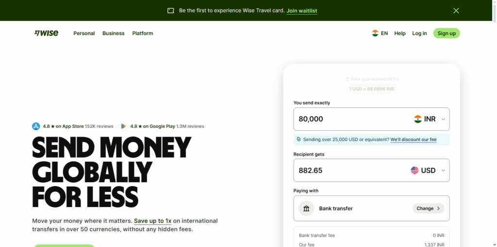 Wise (TransferWise + Crypto)