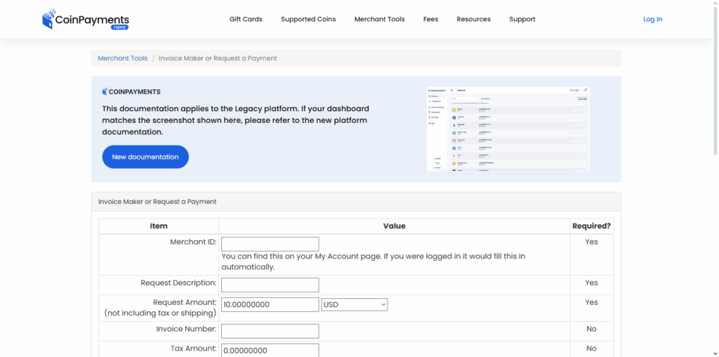CoinPayments Invoicing