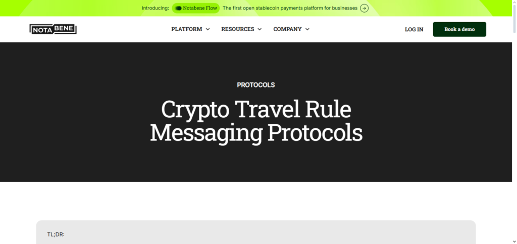 Notabene Travel Rule Address Risk