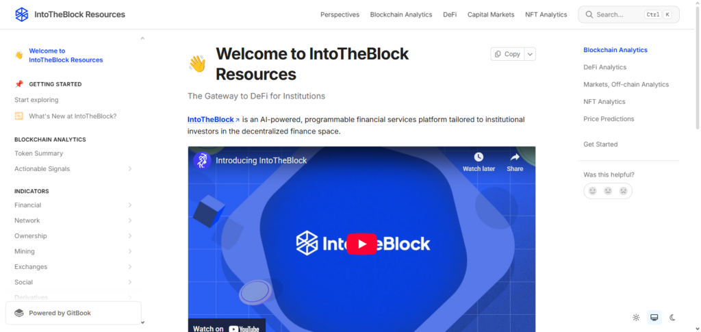 9. IntoTheBlock AI