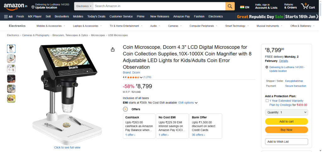 Dcorn Coin Microscope