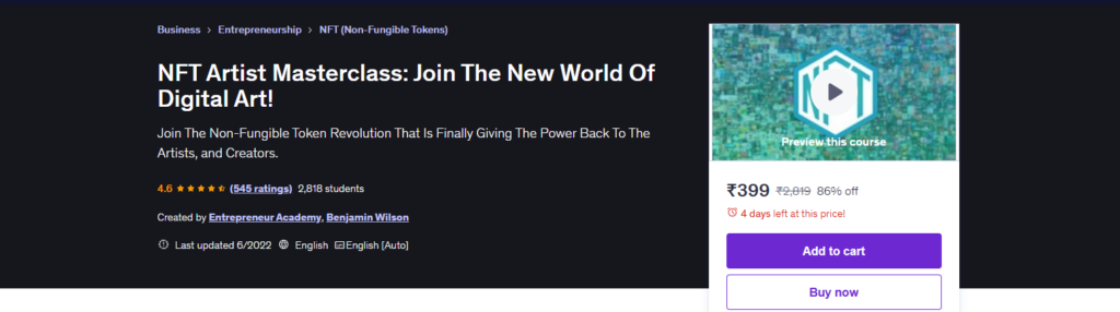 NFT Artist Masterclass: Digital Art & Blockchain