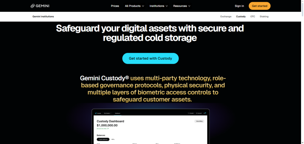 Gemini Custody