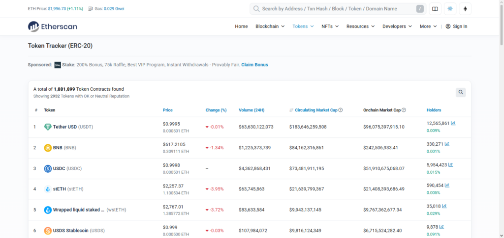 Step 2: Open a Blockchain Explorer